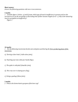 Assignment 2 - Biomechanics - Kin 2241 October 19, 2018 Biomechanics ...