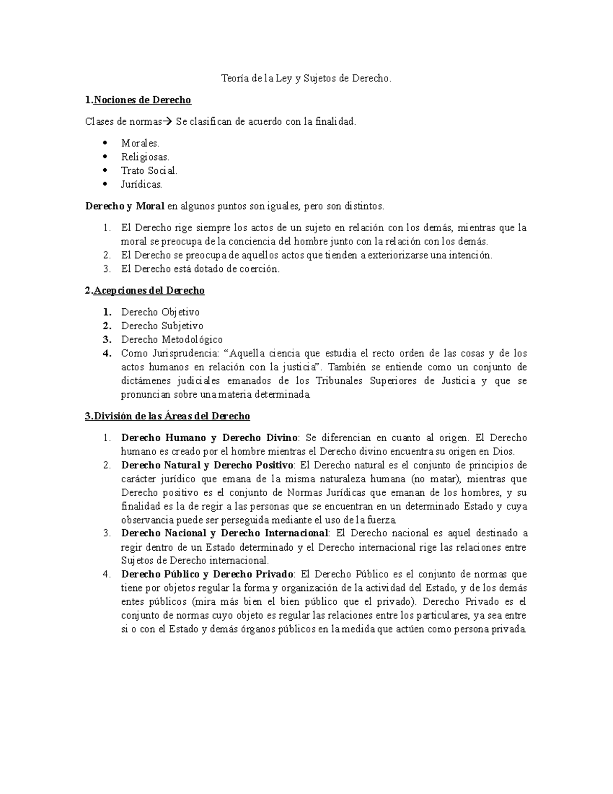 Teoría de la Ley y Sujetos de Derecho- Paulina Lobos - Teoría de la Ley ...