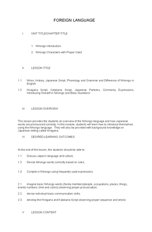 FL 3 - lecture notes - In Nihongo, Phonetic Marks are used to change ...