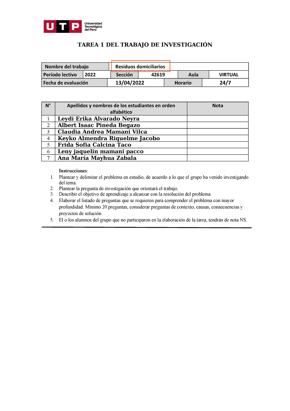 Annotated Tarea Del Trabajo De Investigacion Tarea Del Trabajo De