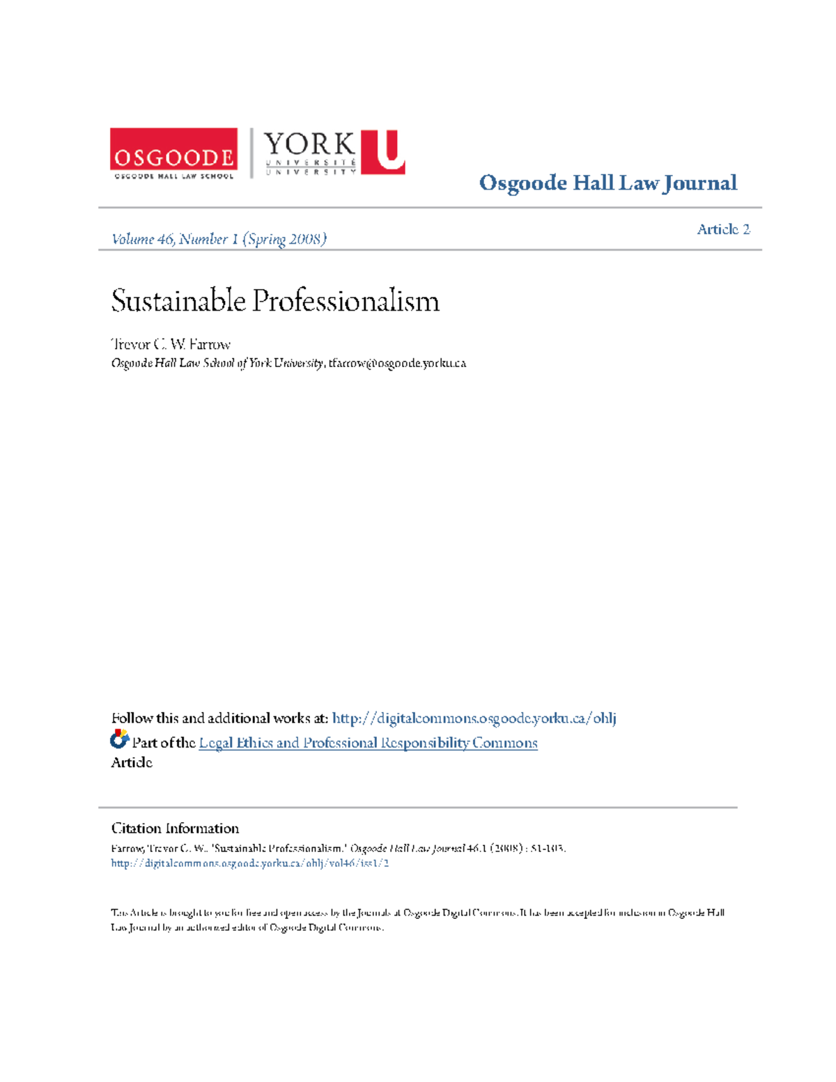 232616131 - Osgoode Hall Law Journal Volume 46, Number 1 (Spring 2008 ...