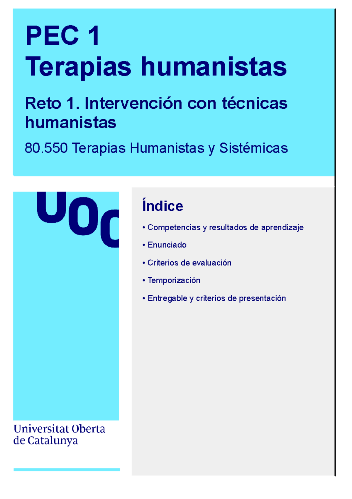 PEC 1 TERAPIA HUMANISTA NOTA B - PEC 1 Terapias Humanistas Reto 1 ...