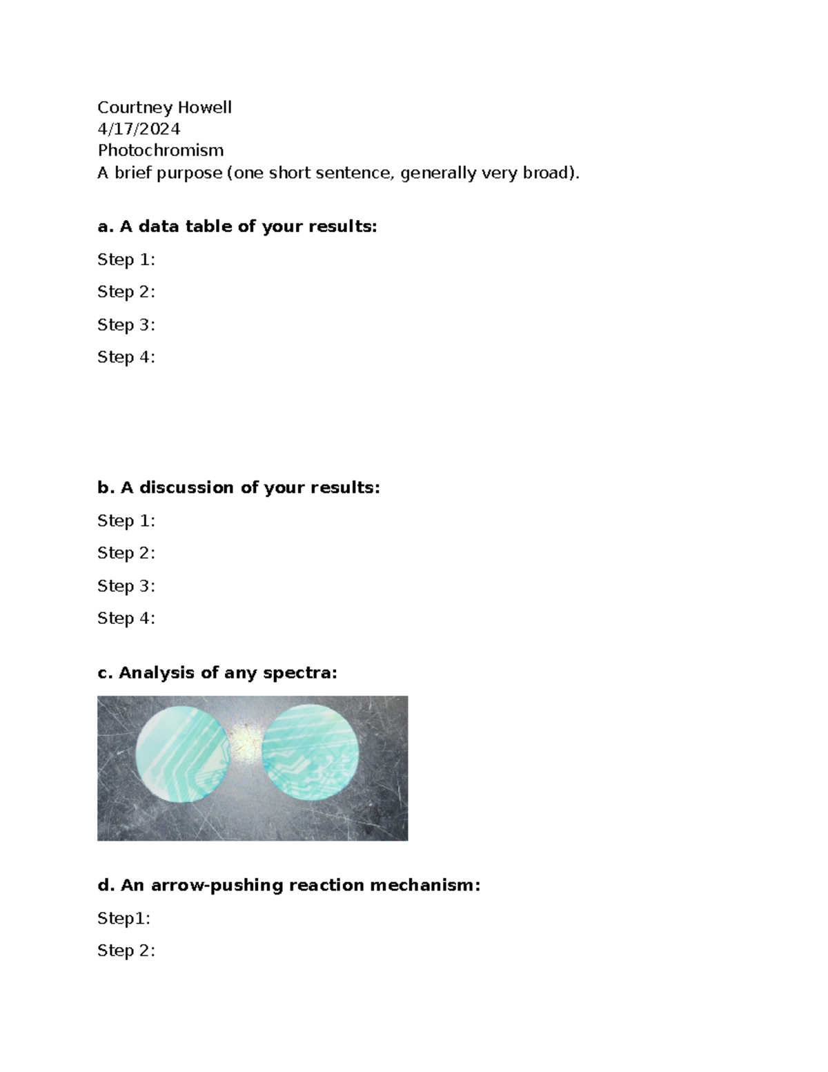 Photochromism - Exam study guide review - BIOL1081 - Courtney Howell 4 ...