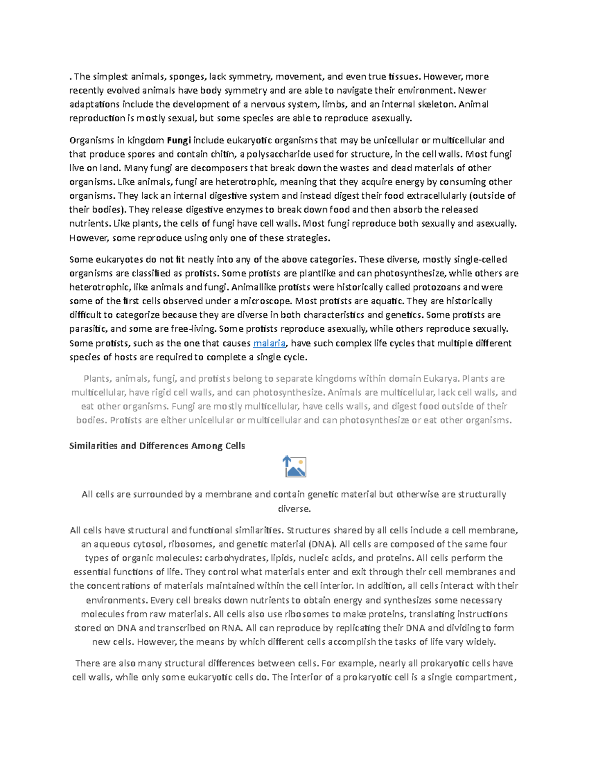 Study 8 1 . The simplest animals, sponges, lack symmetry, movement