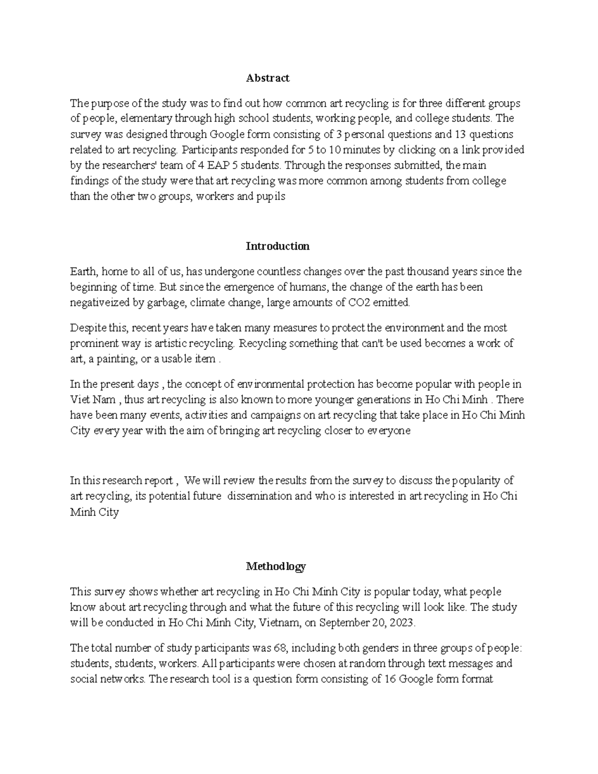 Research report - Copy - Abstract The purpose of the study was to find ...