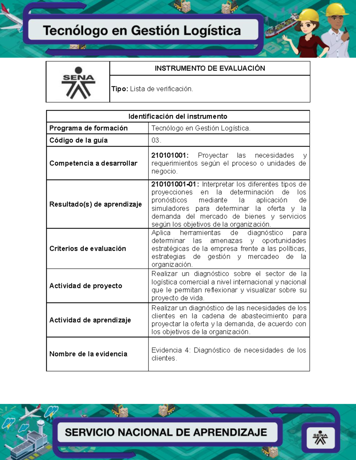 IE Evidencia 4 Diagnostico de necesidades de los clientes - INSTRUMENTO ...