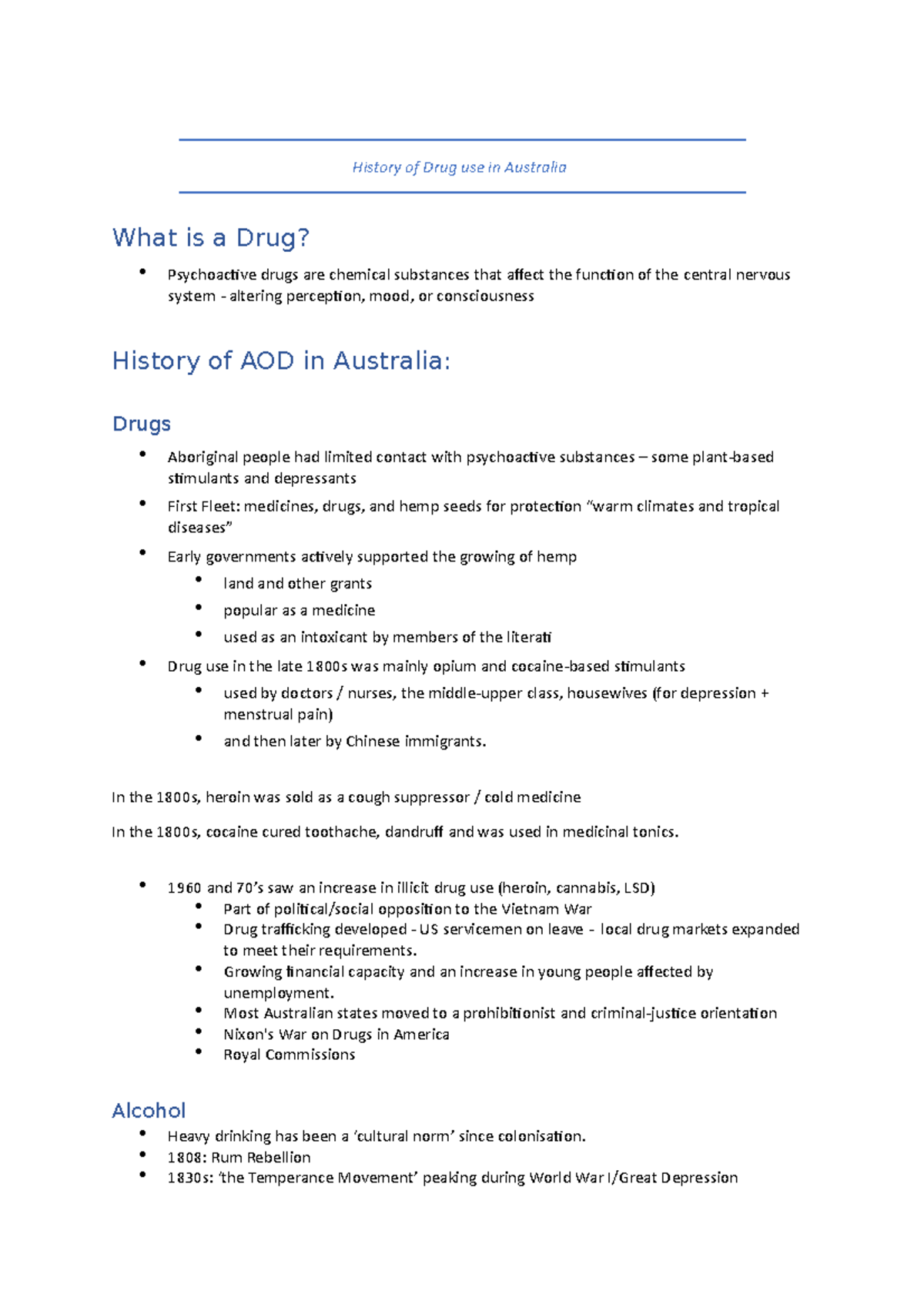 exam-preparation-history-of-drug-use-in-australia-what-is-a-drug