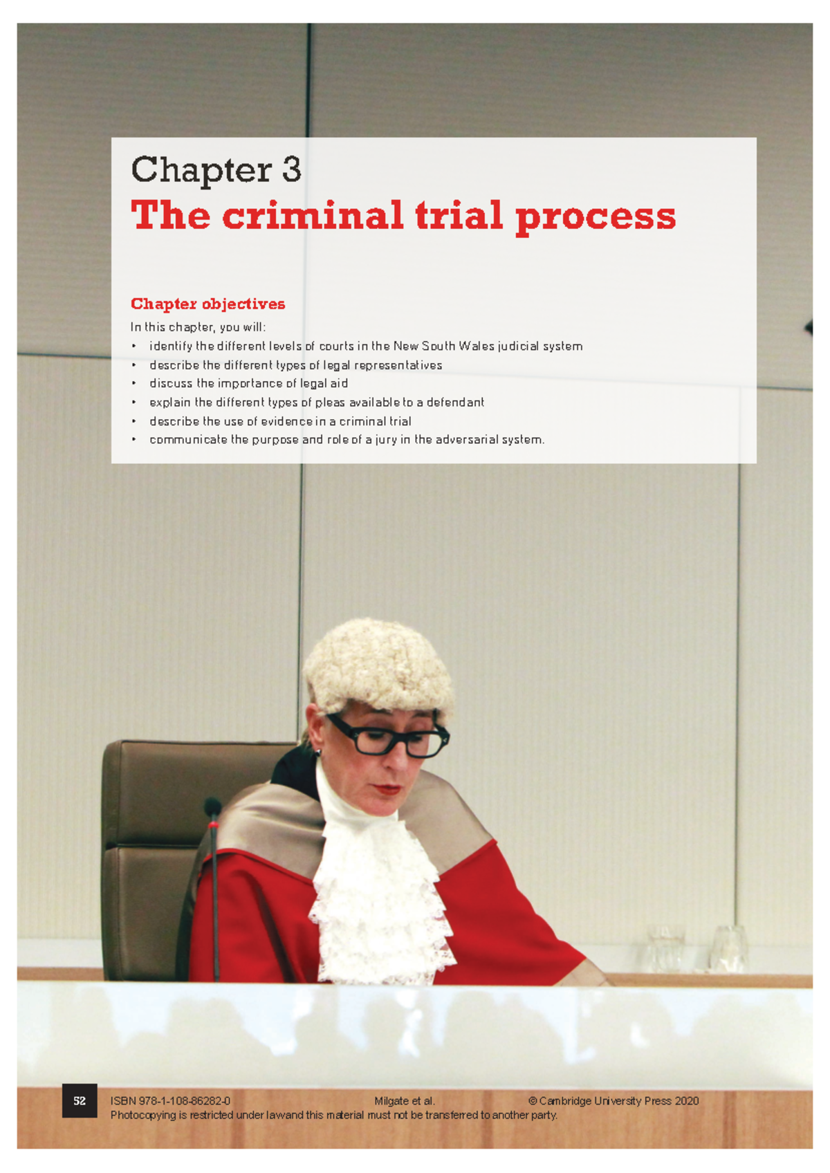 Legal Chapter 3 - Chapter 3 The criminal trial process Chapter ...