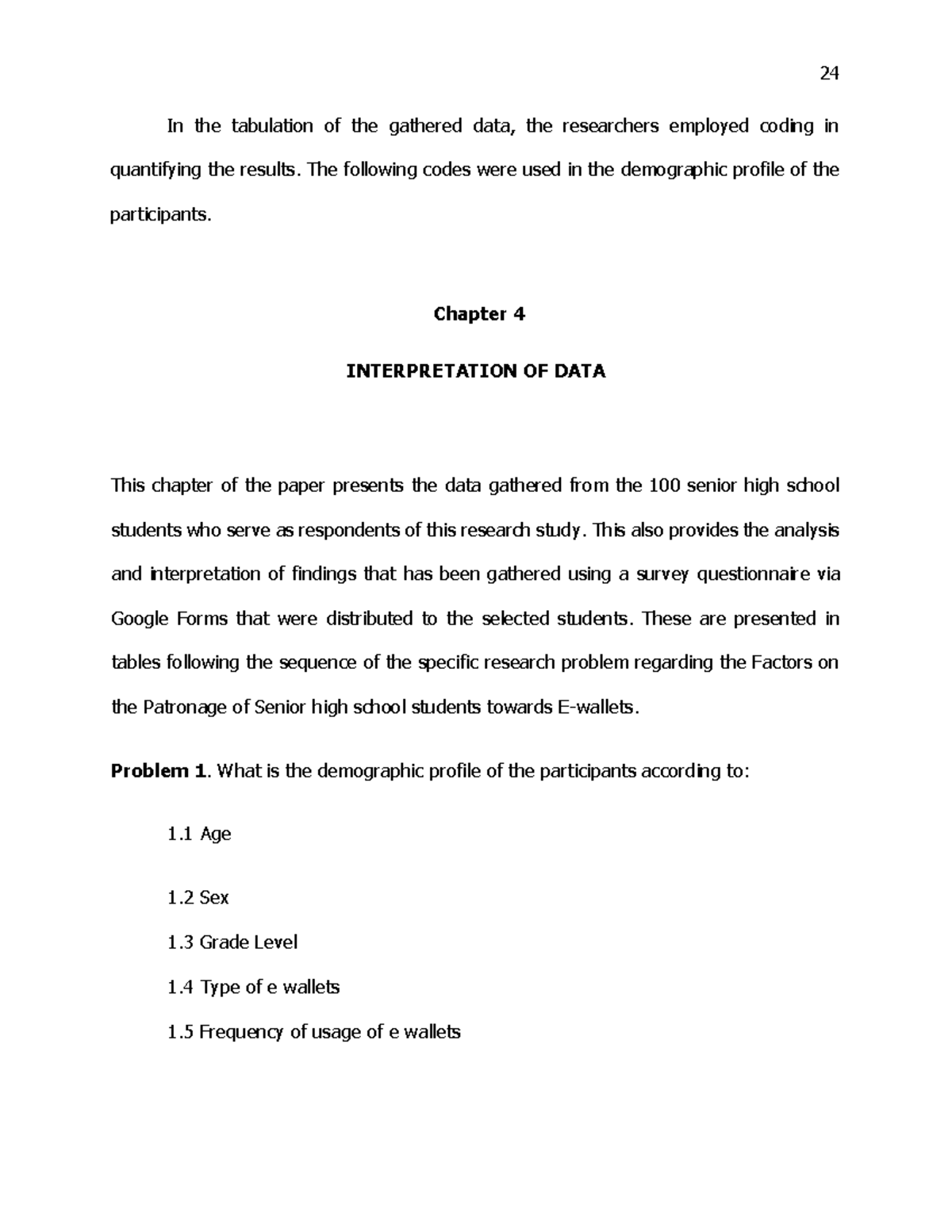 Factors Influencing ON THE Patronage OF Senior HIGH School Students