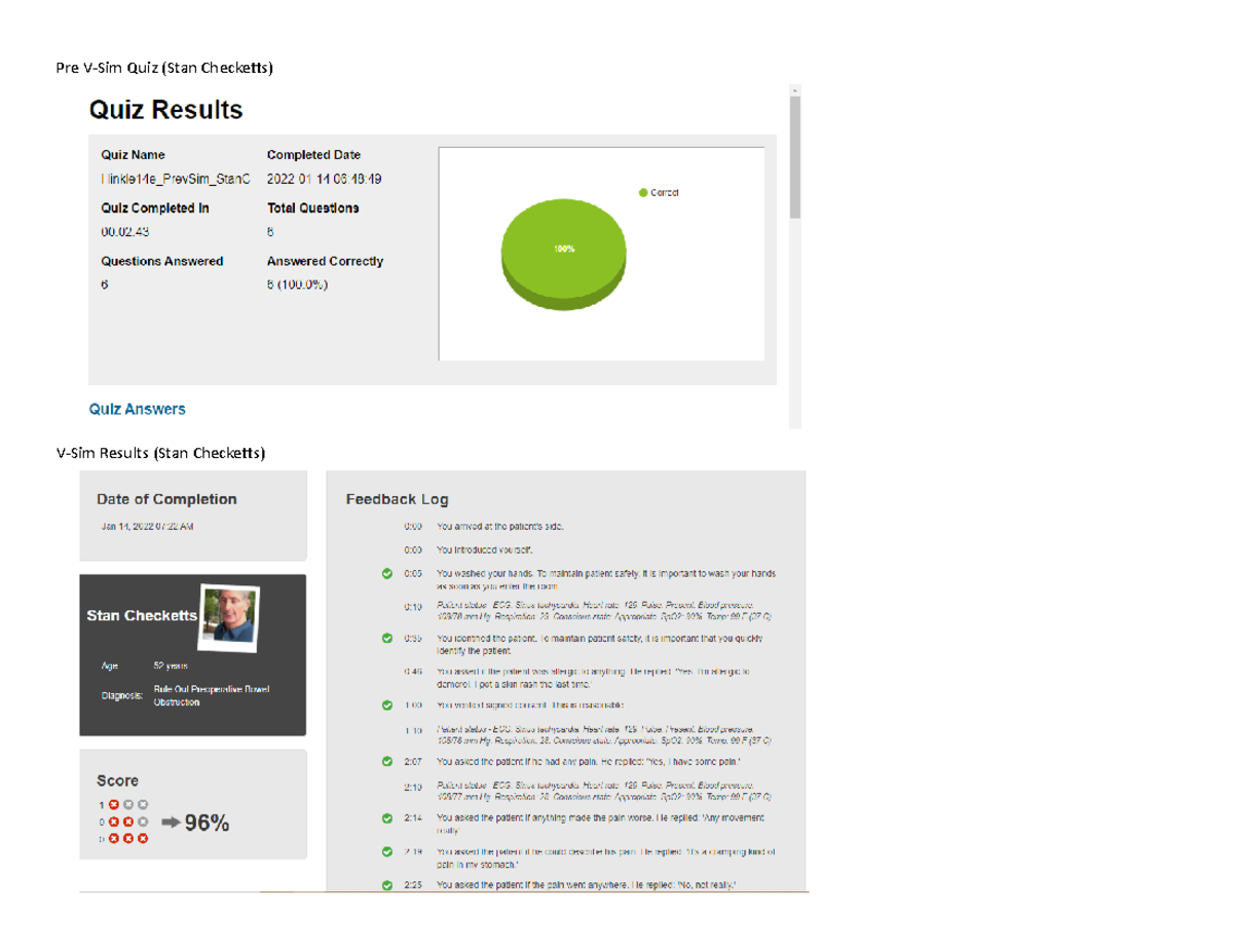 VSIM Stan Checketts - Adult Assignment - Pre V-Sim Quiz (Stan Checketts ...