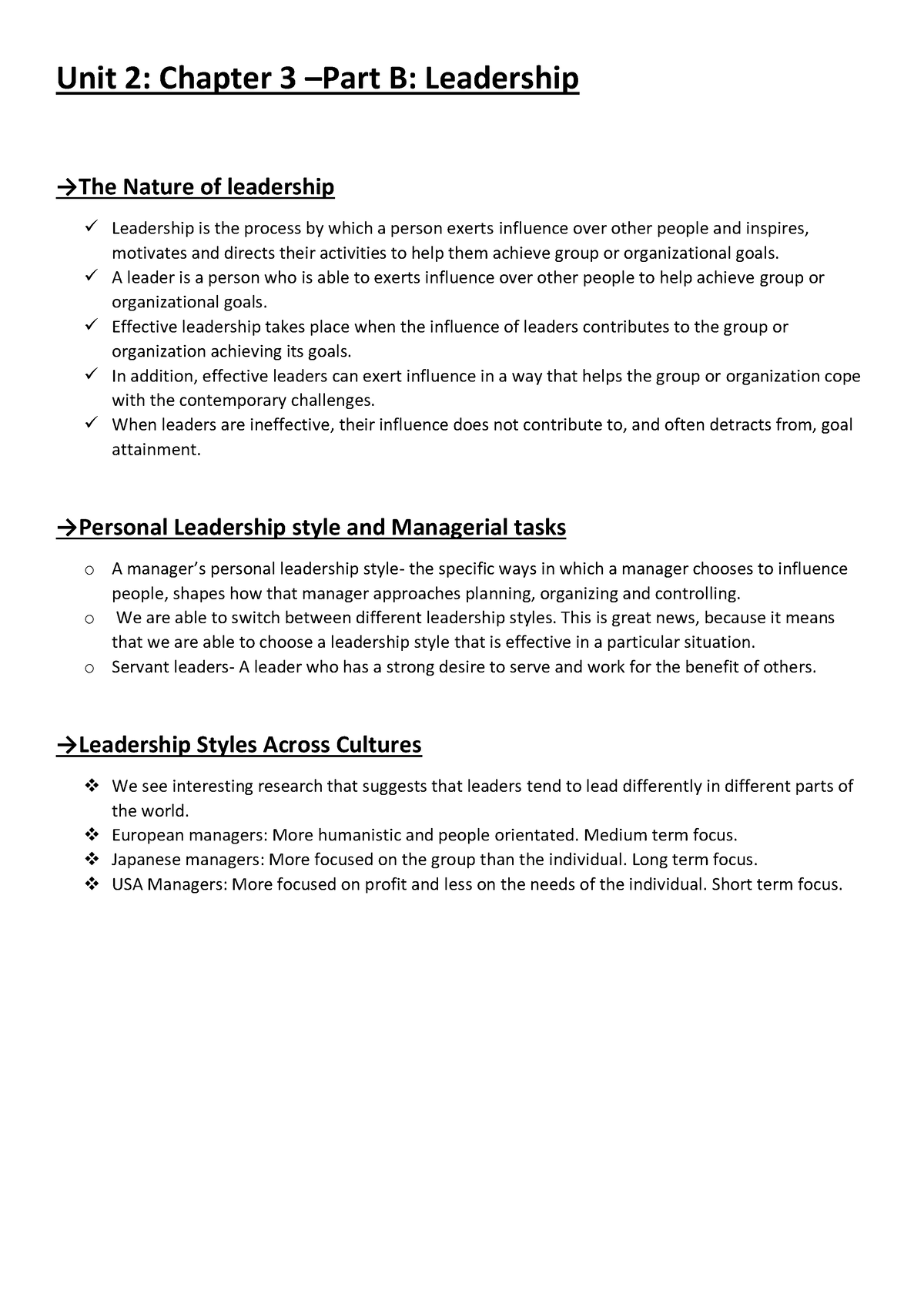 Unit 2- Chapter 3 Part B - Summaries - Unit 2: Chapter 3 – Part B ...