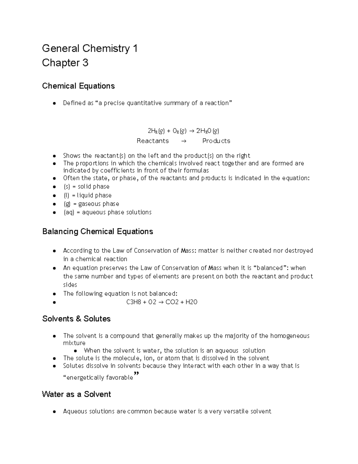 Chem Lecture Chapter 3 General Chemistry 1 Chapter 3 Chemical Equations Defined As “a Precise 0651