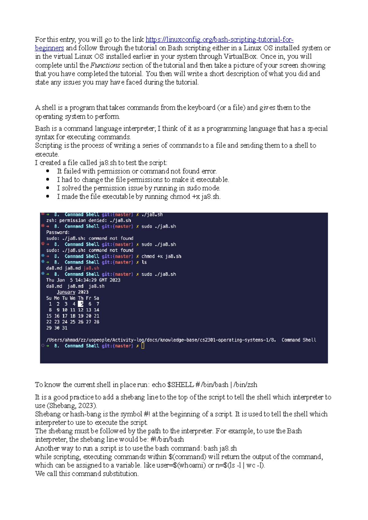 CS 2301 Learning Journal Unit 8 - For this entry, you will go to the ...