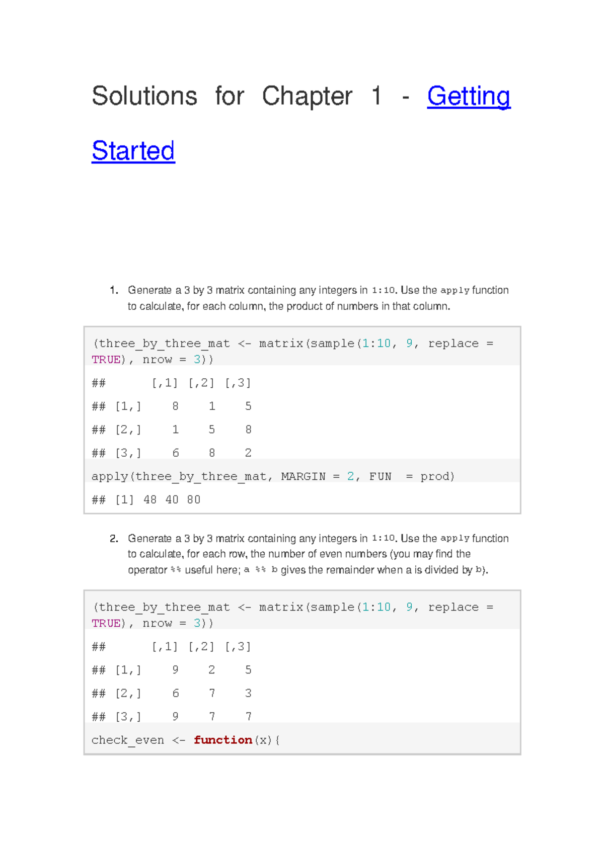 Solutions for Chapter 1 - Getting Started - Sol utions for Chapt er 1 ...