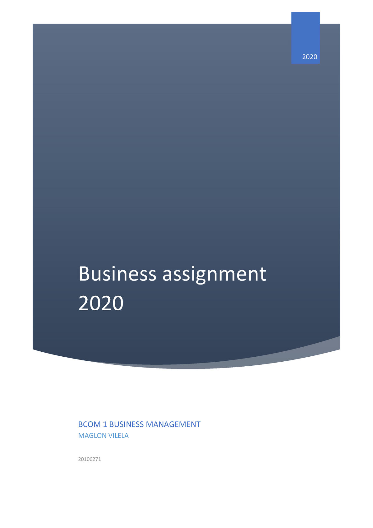 higher business assignments