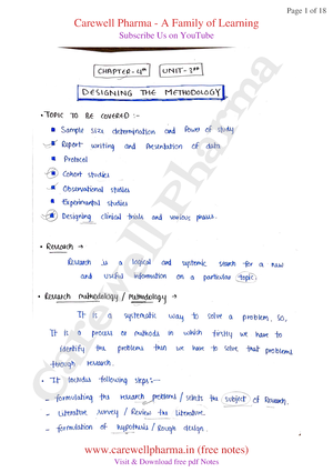 Unit 4, Social And Preventive Pharmacy, B Pharmacy 8th Sem, Carewell ...