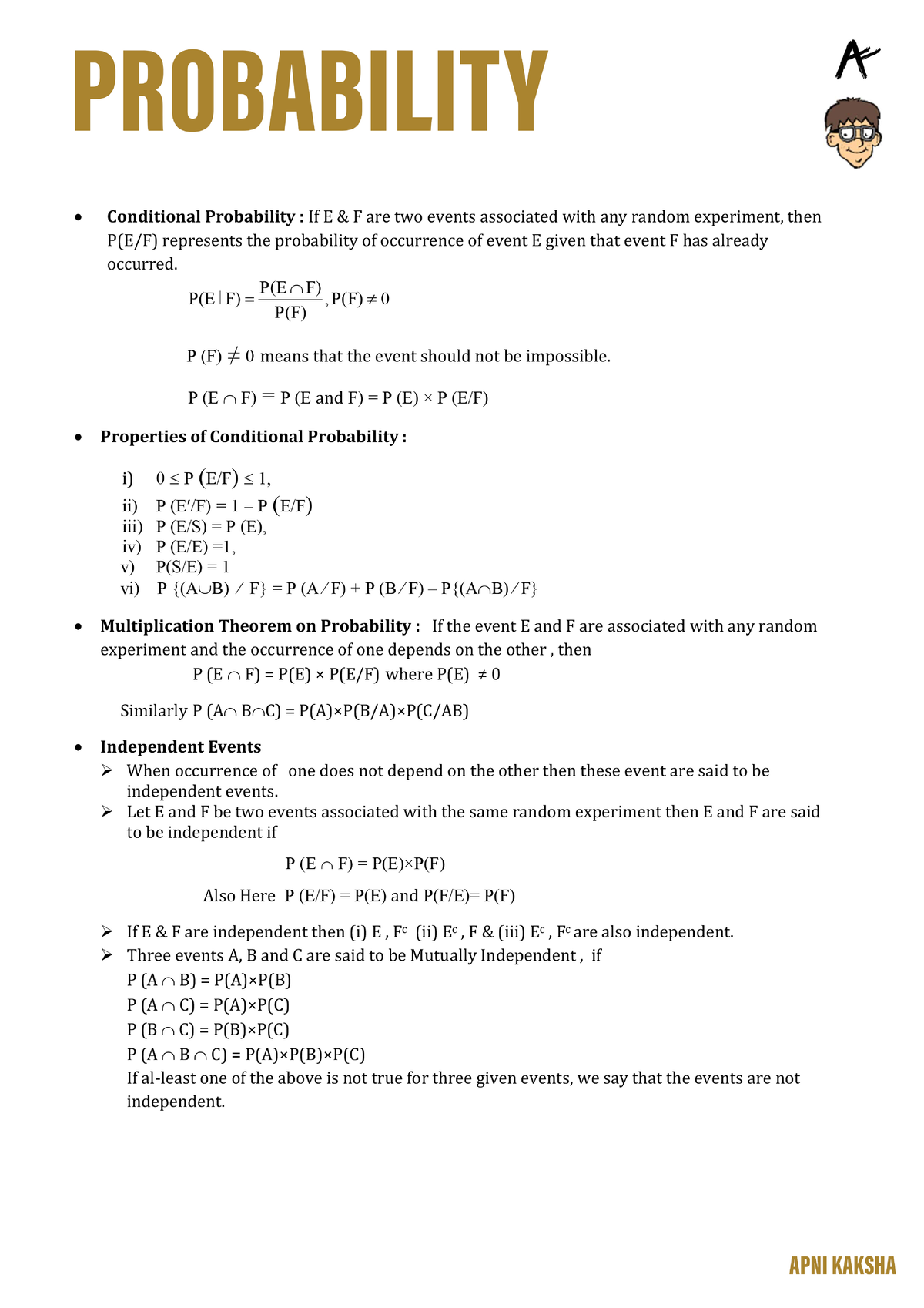 Probability Notes - Mathematics-Ii - Studocu