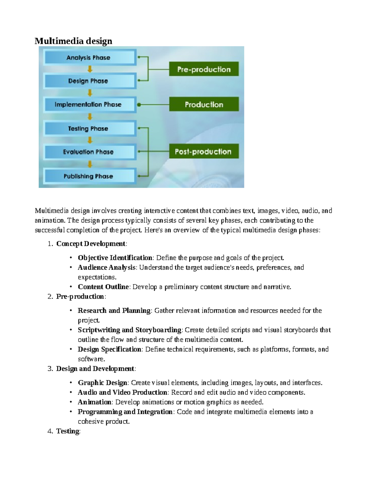 Animated - hey - Multimedia design Multimedia design involves creating ...