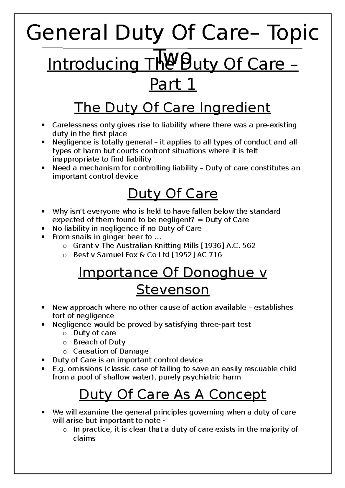 tort-law-lecture-3-introducing-the-duty-of-care-part-1-the-duty-of