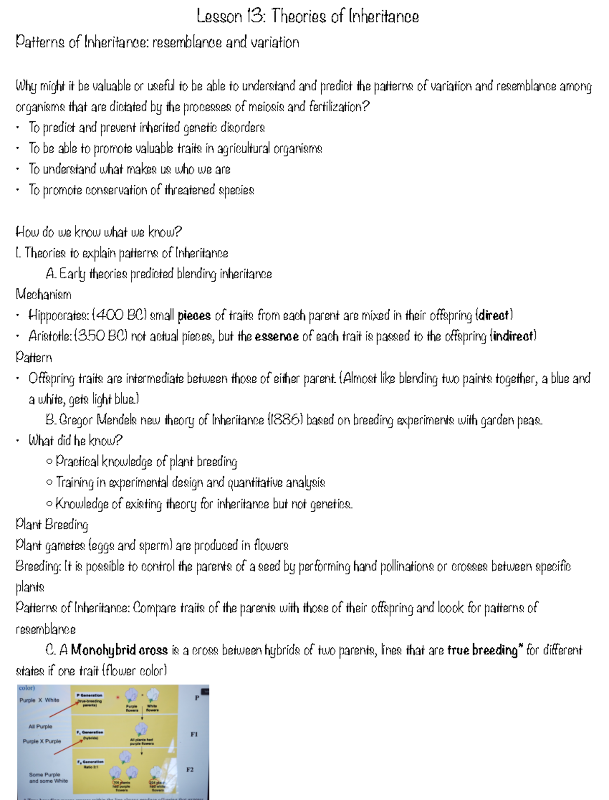 Lesson 13 theories of inheritance - Lesson 13: Theories of Inheritance ...