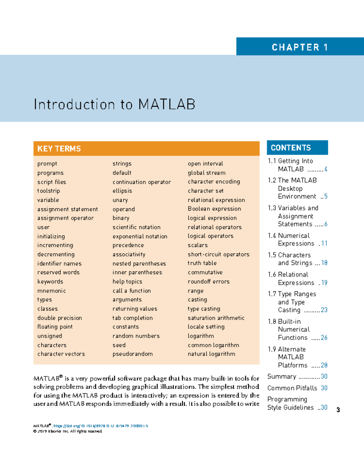 Chapter-1-Introduction-to- Matlab 2019 Matlab - C H A P T E R 1 ...