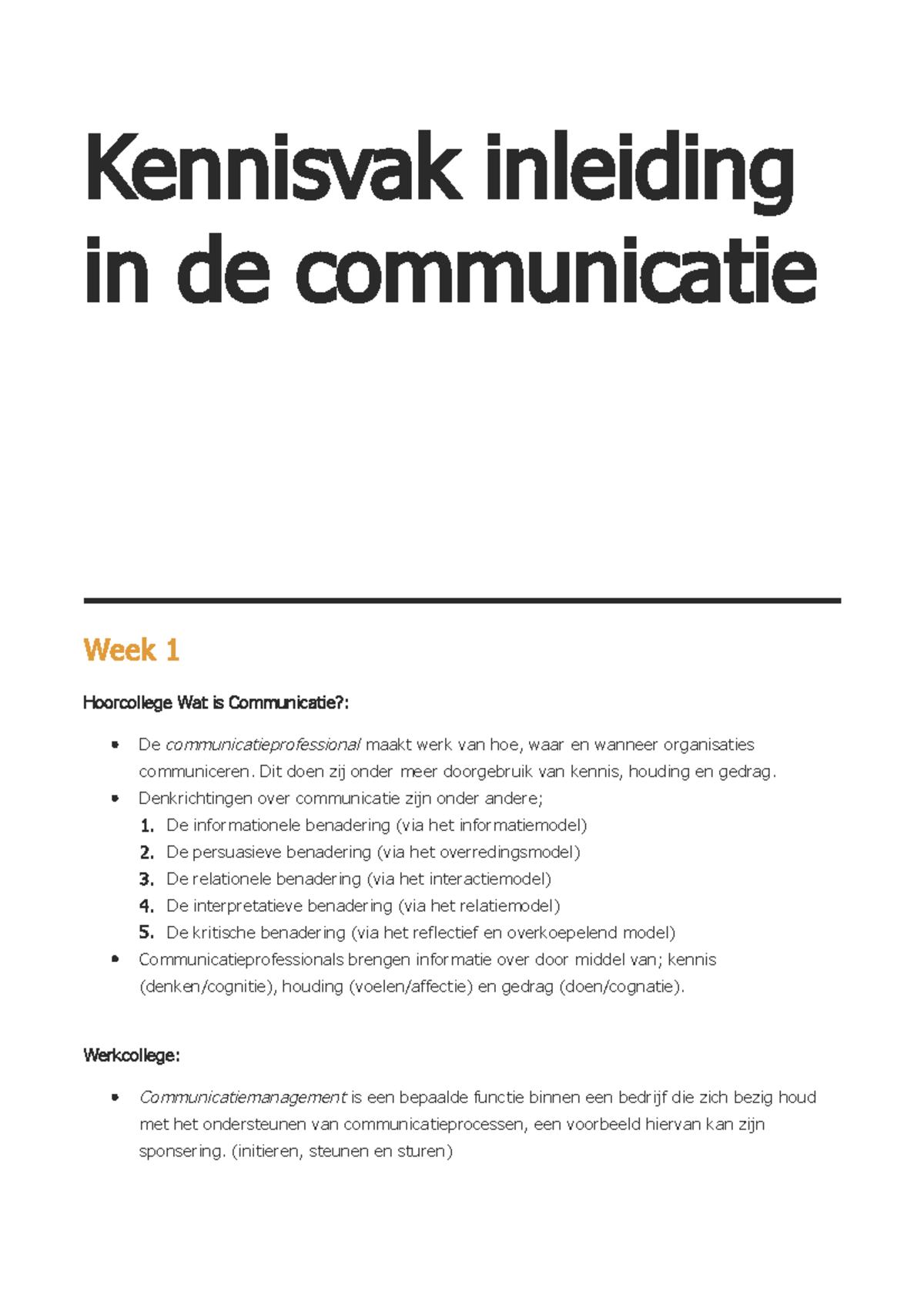 Kennisvak Inleiding In De Communicatie - Kennisvak Inleiding In De ...