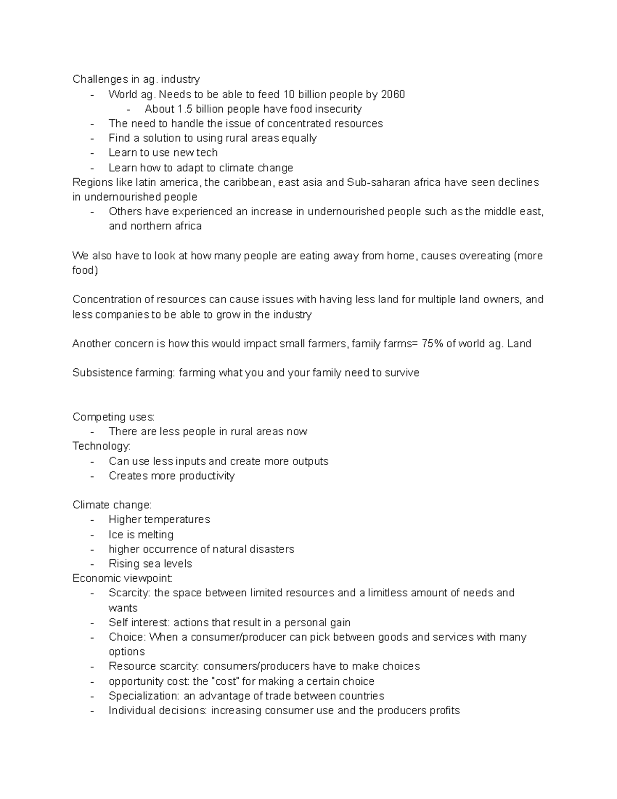 meal prep mod 1 - Challenges in ag. industry - World ag. Needs to be ...