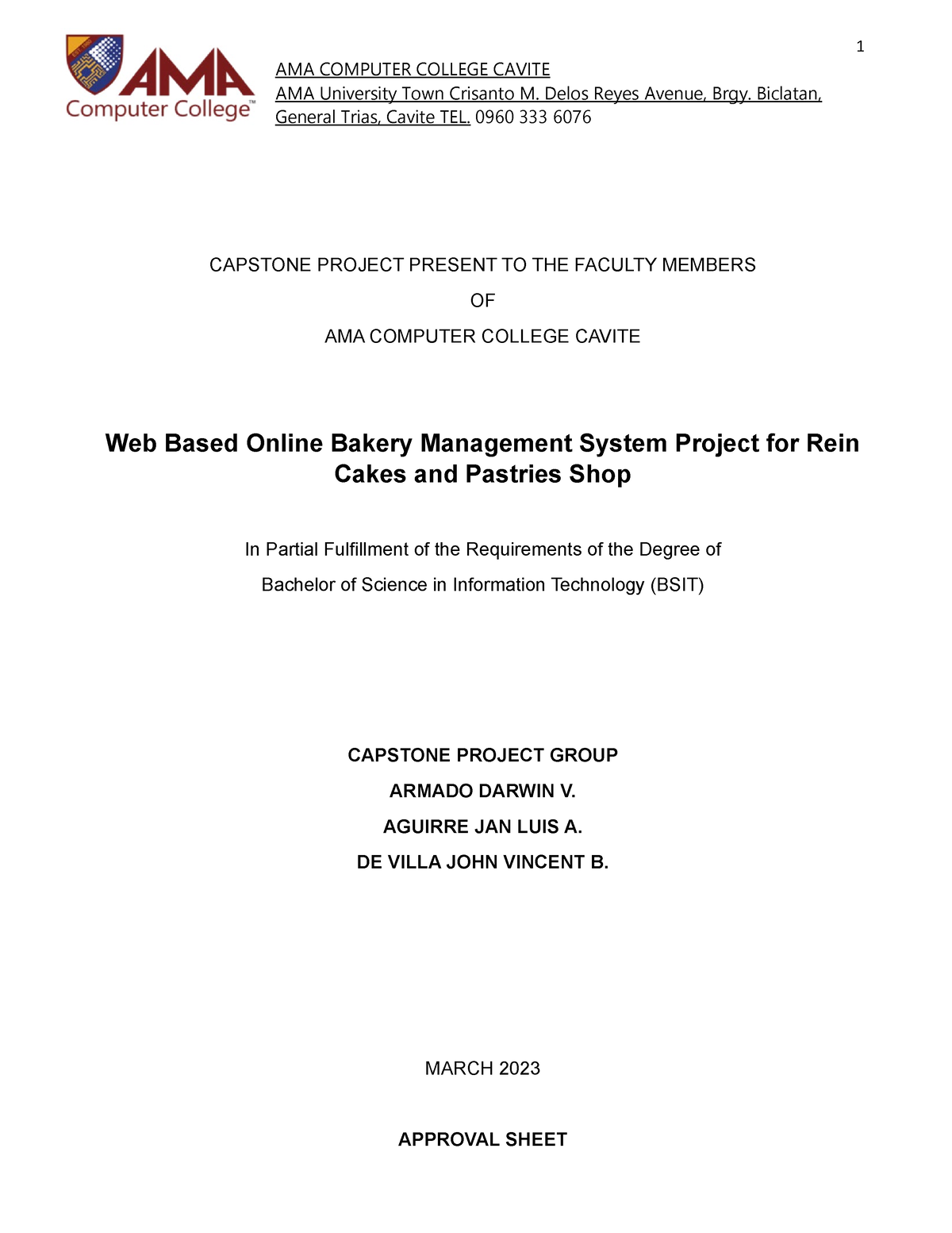 thesis capstone title