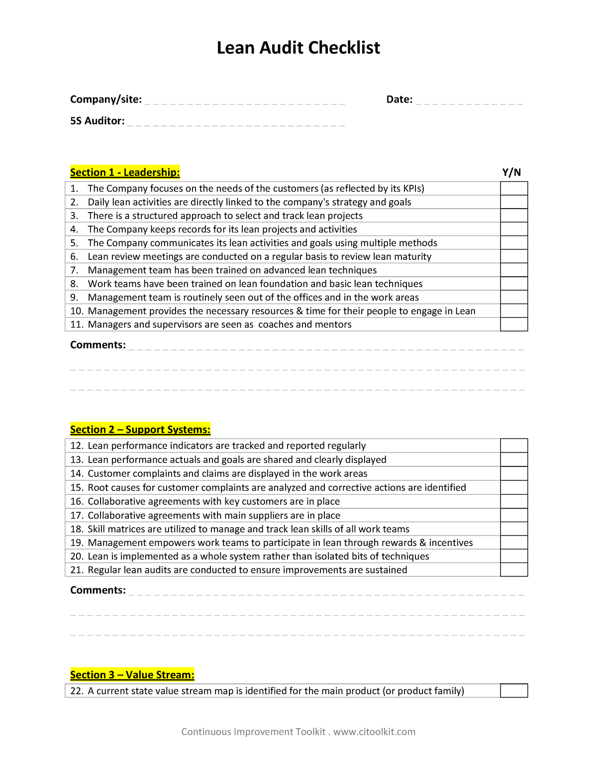 lean-audit-checklist-lean-audit-checklist-continuous-improvement