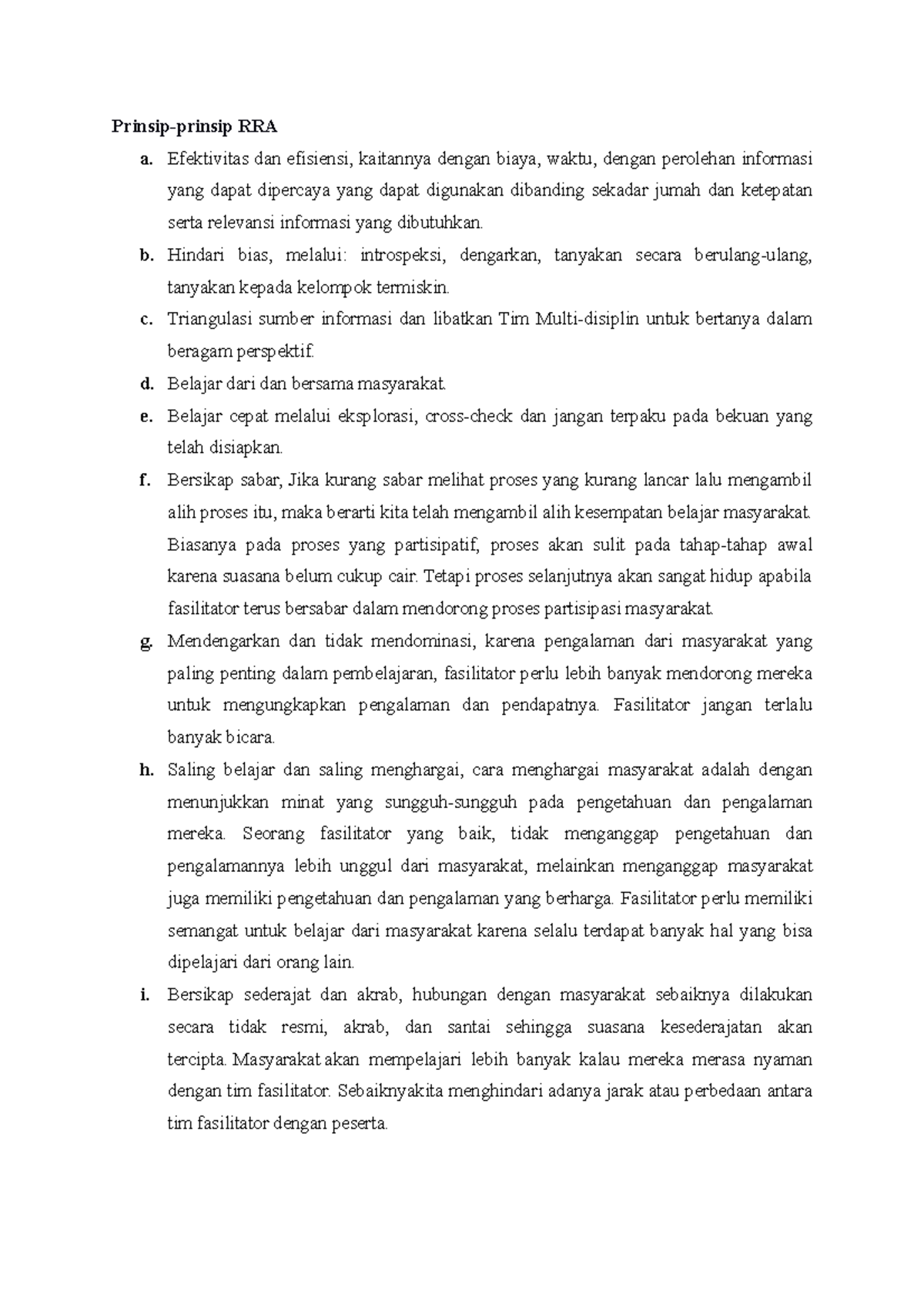 Prinsip-prinsip RRA - Prinsip - Prinsip-prinsip RRA a. Efektivitas dan ...