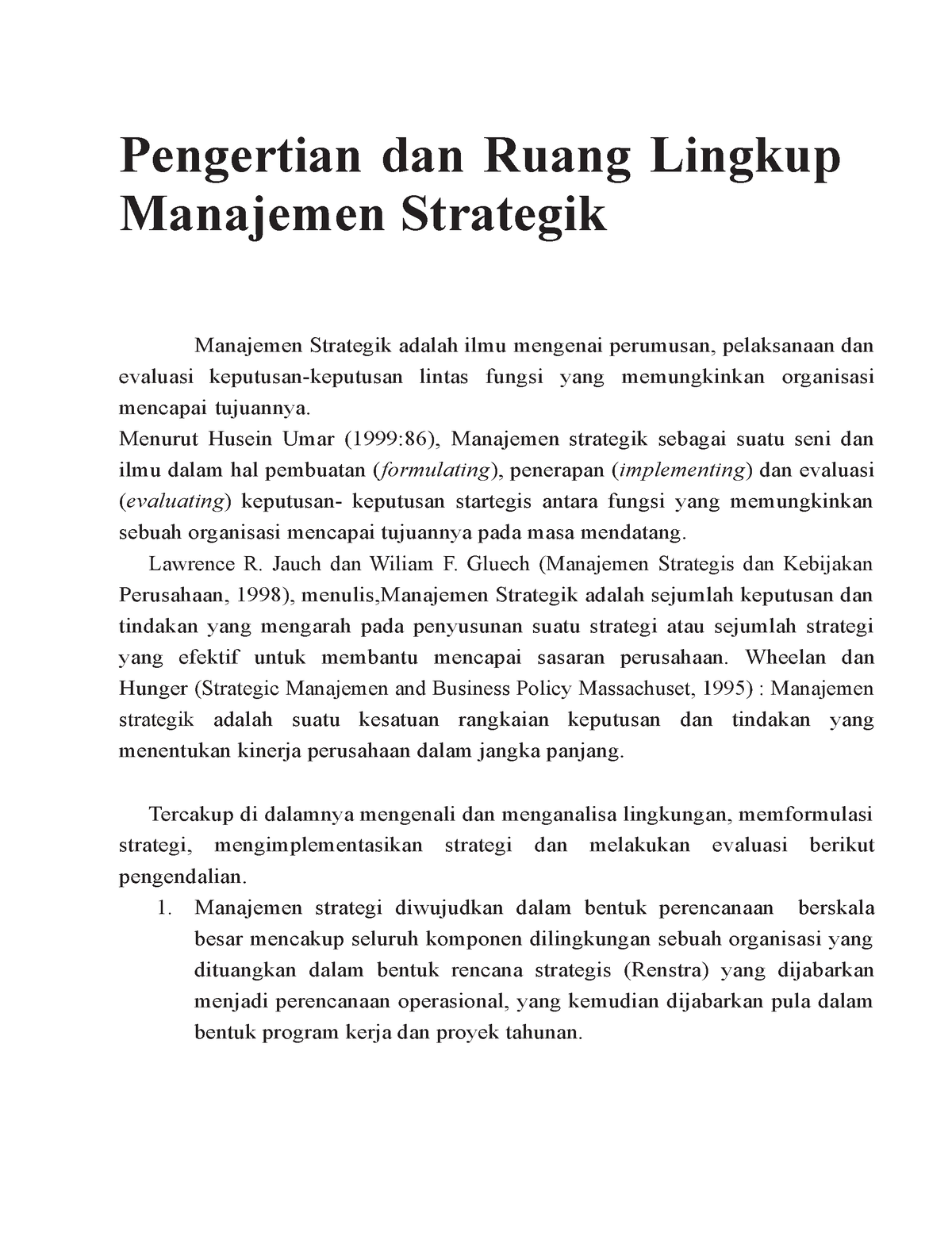 Ruang Lingkup Manajemen Strategik - Pengertian Dan Ruang Lingkup ...