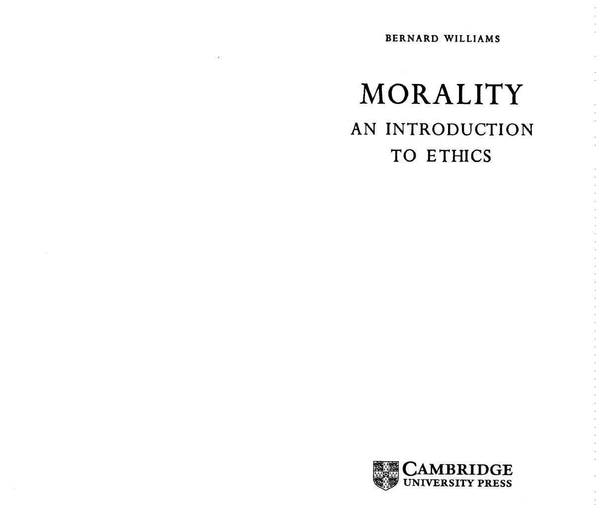 Morality An Introduction To Ethics By Bernard Williams (z-lib.org ...