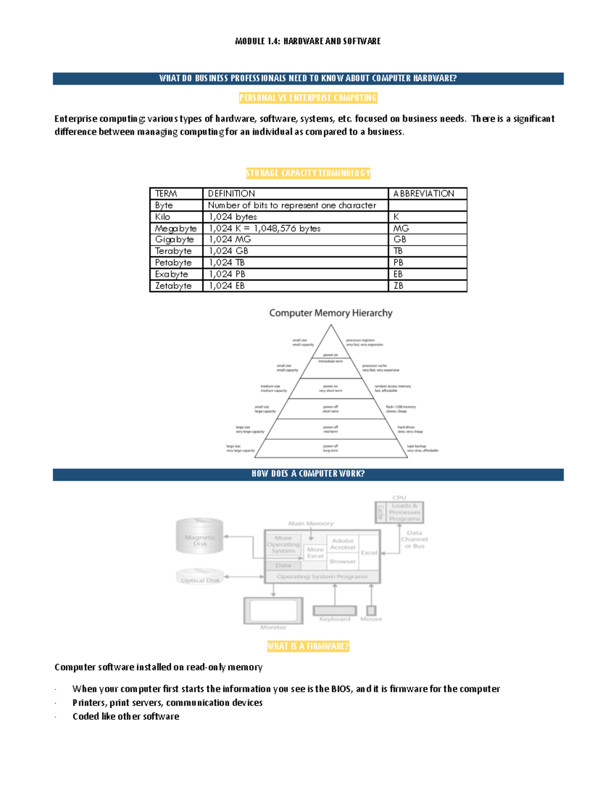 Module 1.4-notes from classs - WHAT DO BUSINESS PROFESSIONALS NEED TO ...