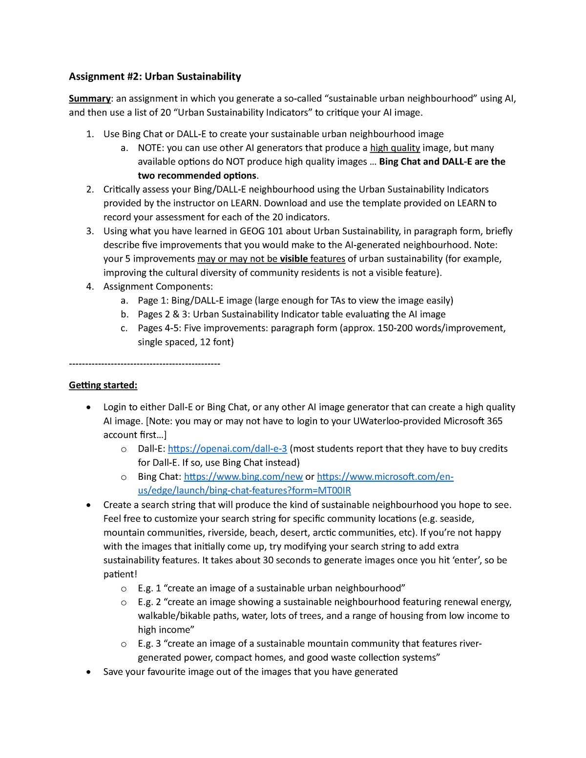 geog 101 assignment 2 outline