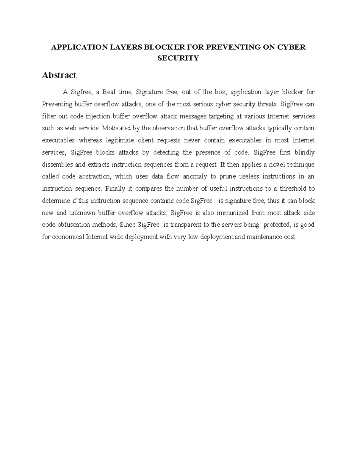 Application layer finder system APPLICATION LAYERS BLOCKER FOR