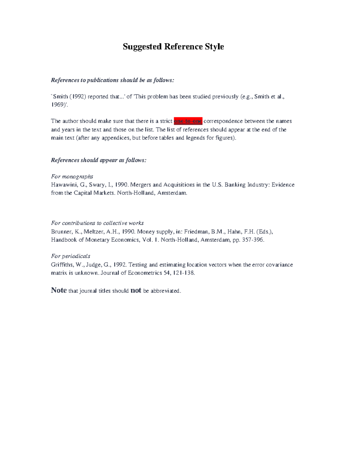 Suggested Reference Style - Suggested Reference Style References to ...