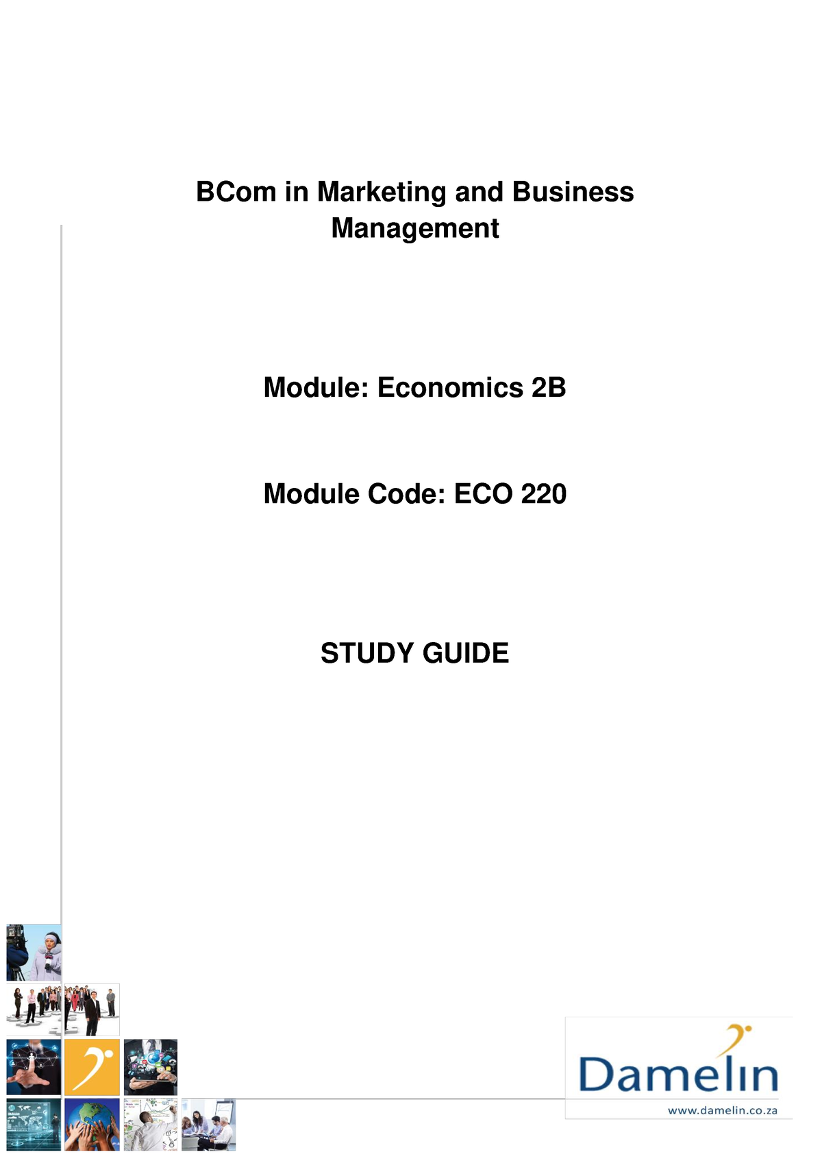 Economics 2B- Study Guide - BCom In Marketing And Business Management ...