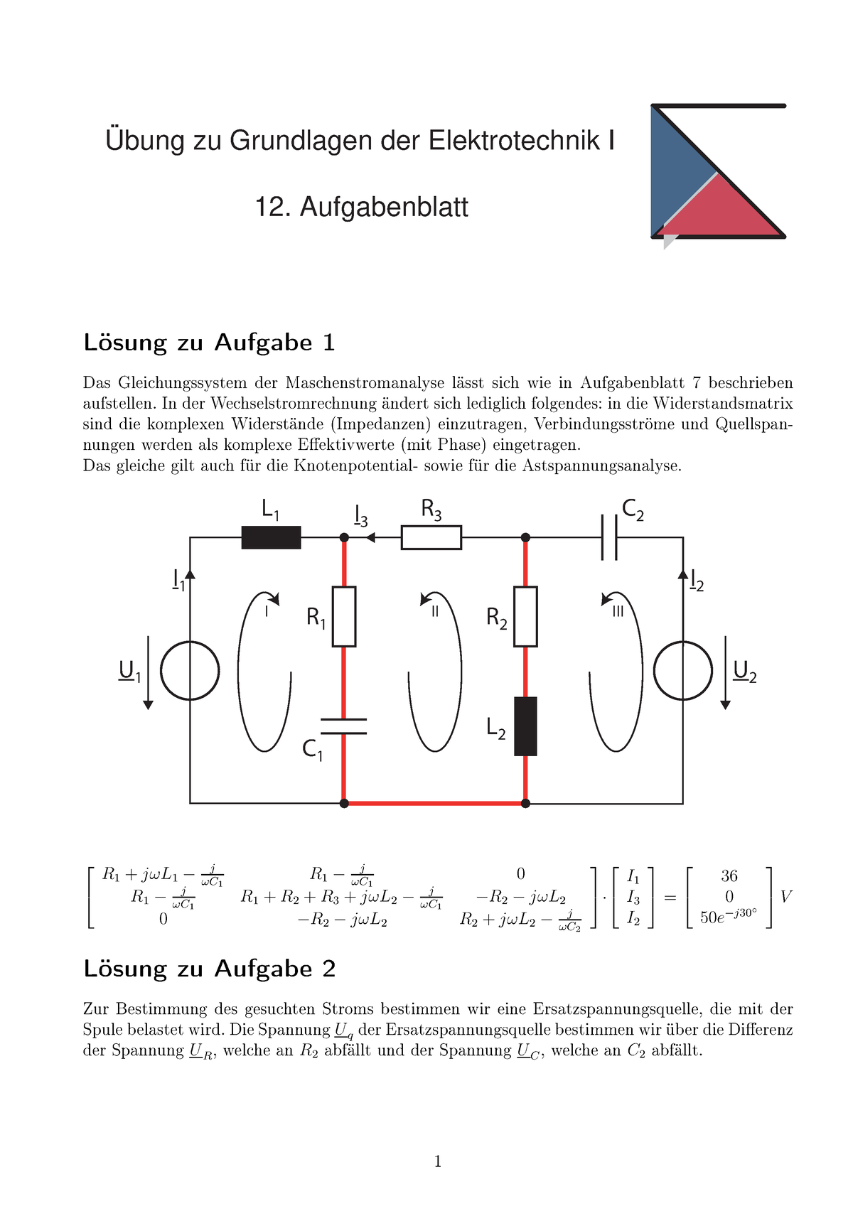 Uebung 12loesung - Wintersemester - Übung Zu Grundlagen Der ...