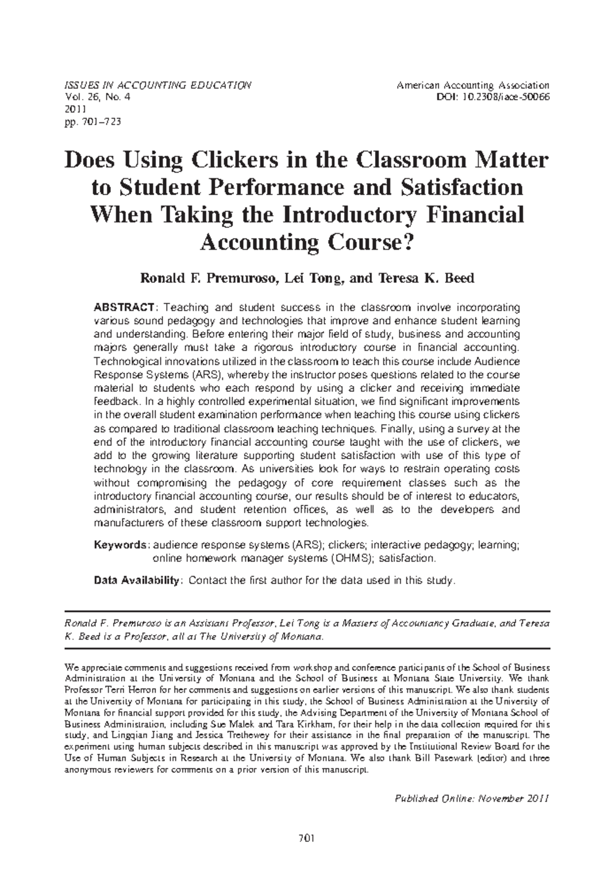 Issues in accounting education does usin issues in accounting