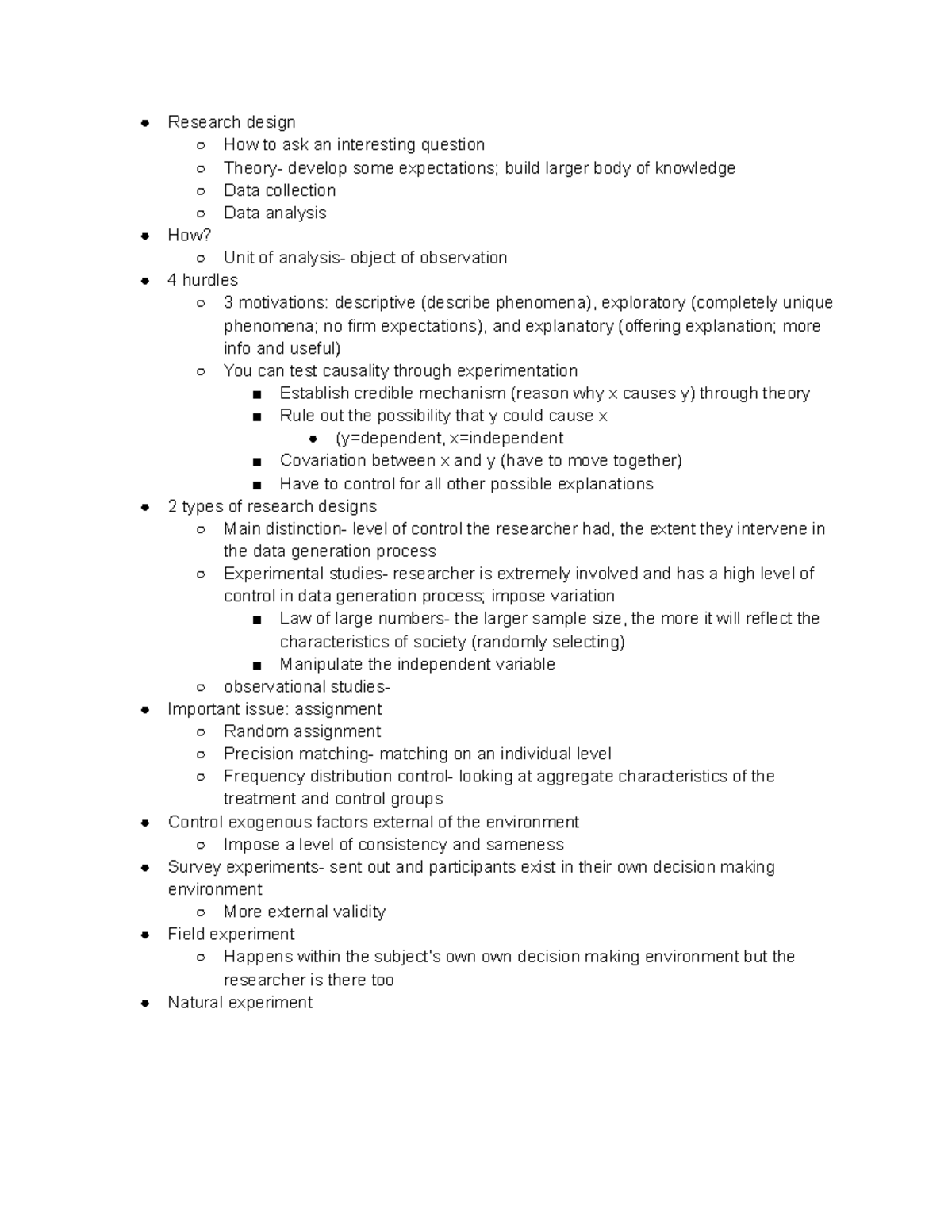 research design lecture - Research design How to ask an interesting ...