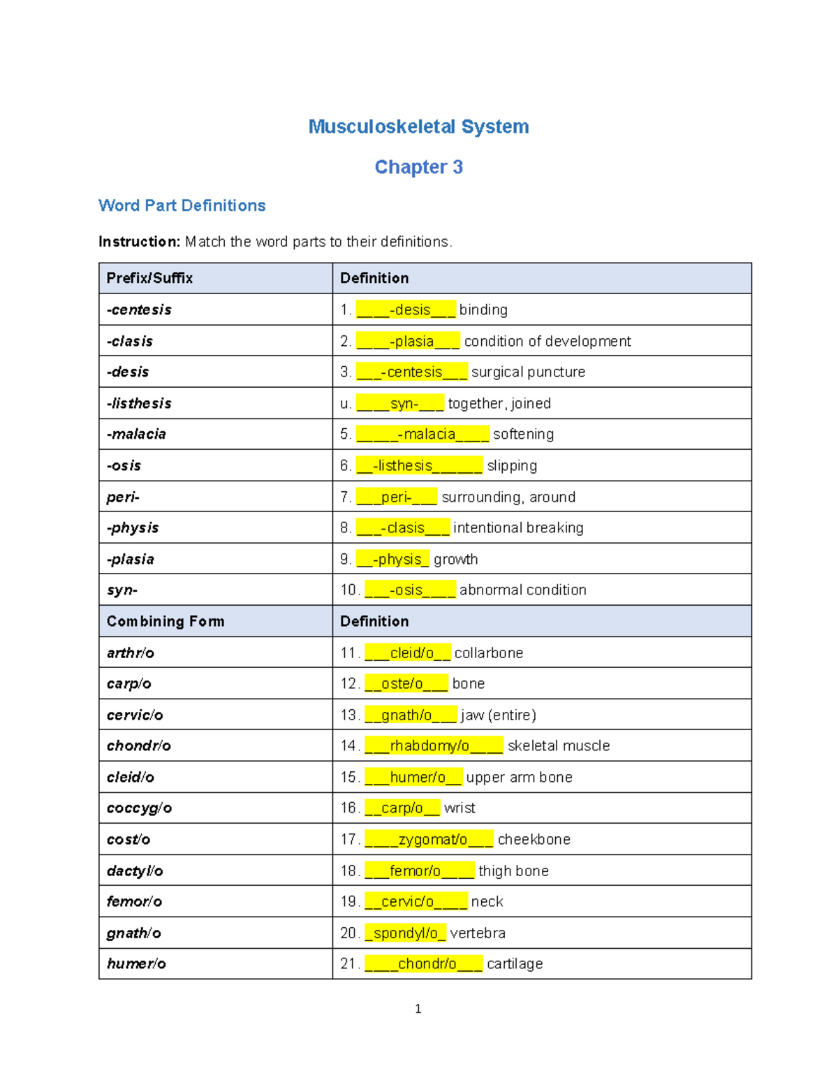 week 2 assignment integumentary and musculoskeletal system