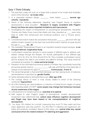 Psych 1102 notes - Psych1102 notes Critical thinking 1- Theory= a set ...