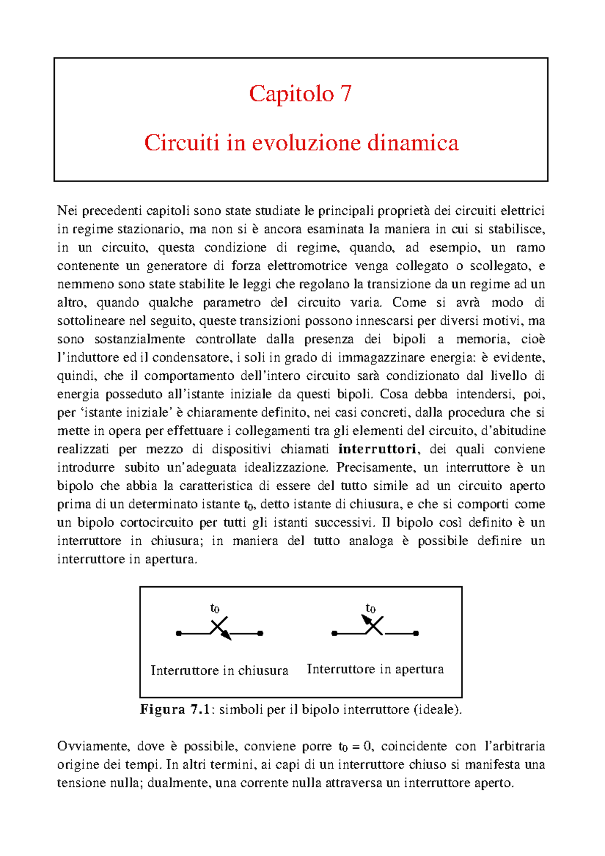 Rissunto Capitolo 7 Elettrotecnica Unina - Capitolo 7 Circuiti In ...