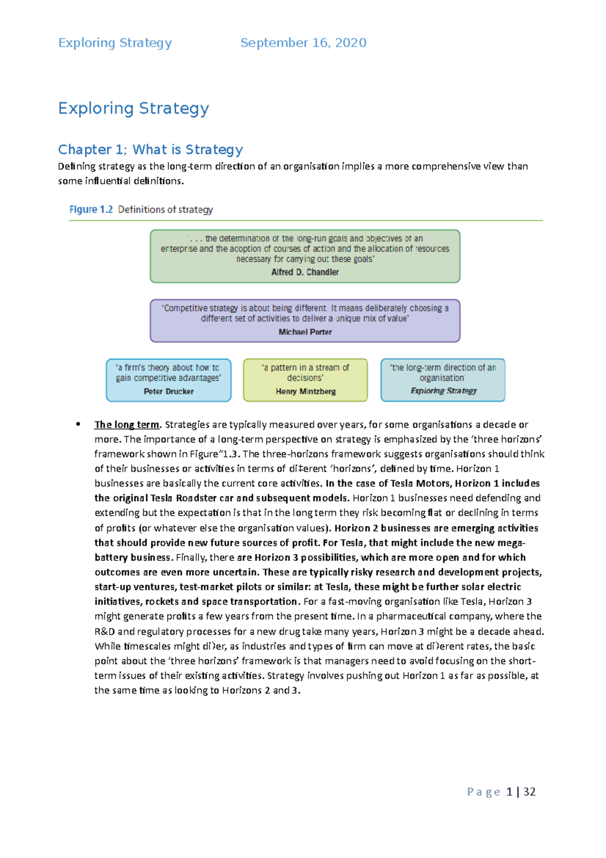 Exploring Strategy Notes BOOK - Copy - Exploring Strategy Chapter 1 ...