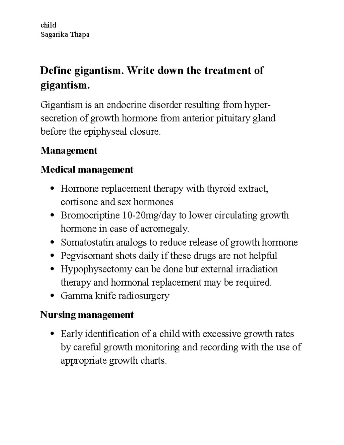 Gigantism Causes Symptoms Diagnosis Treatment