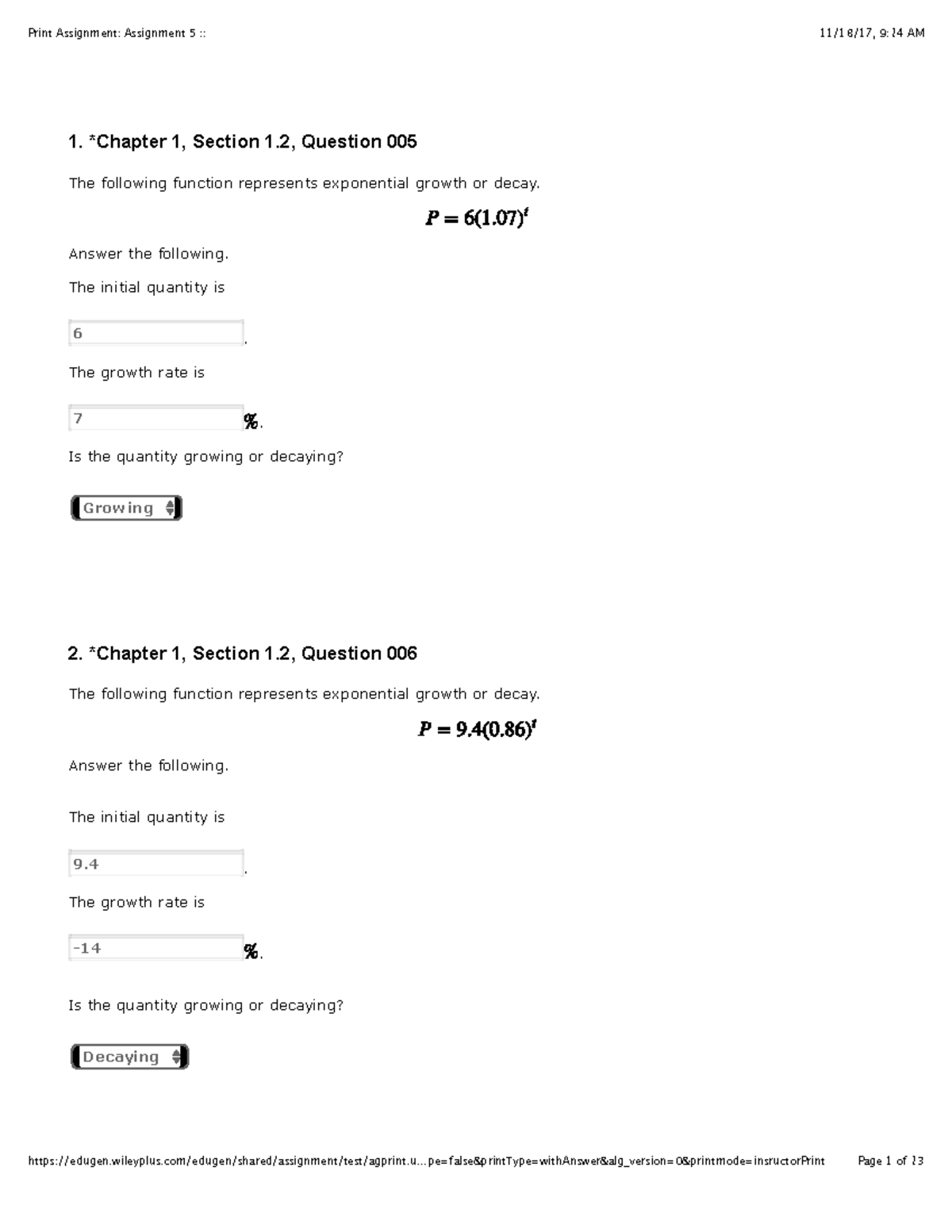 HW5 - Weekly HW Assignments - - Studocu