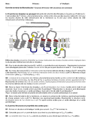 Cours Molécules Du Vivant Lipides Et Protéines Membranaires Année De L1 ...