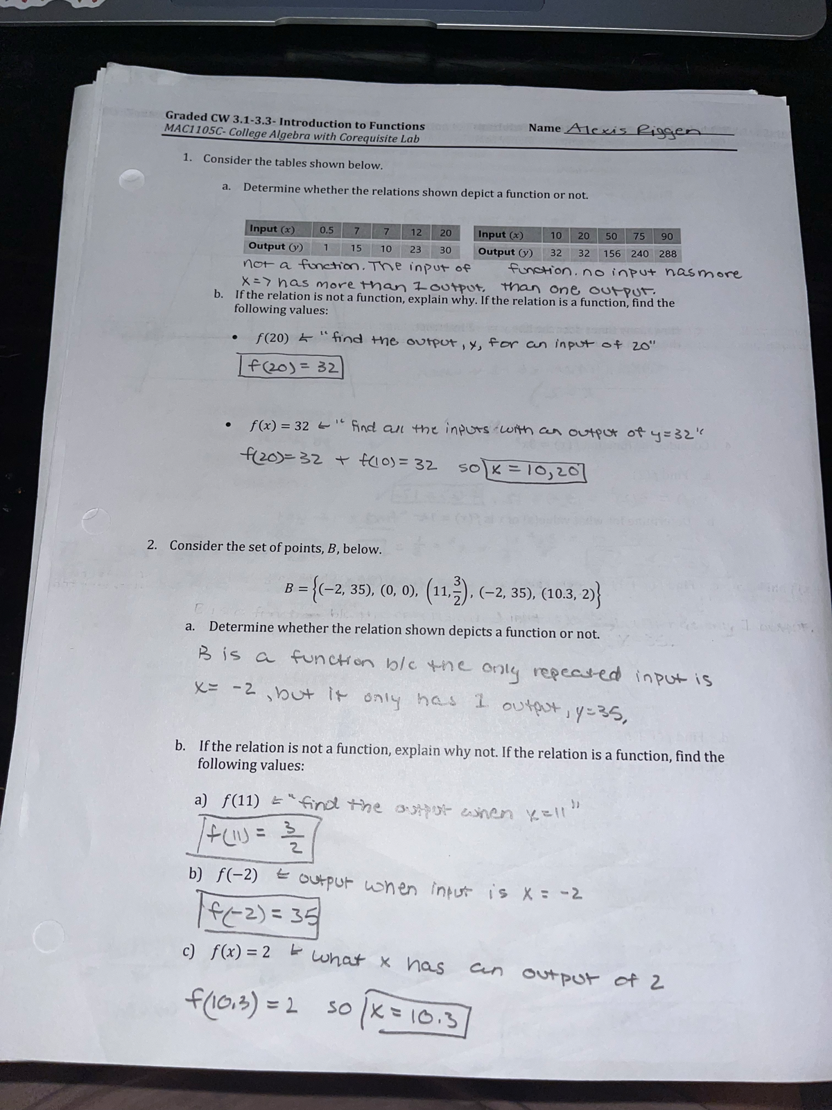 practice of math problems - MAC1105 - Studocu