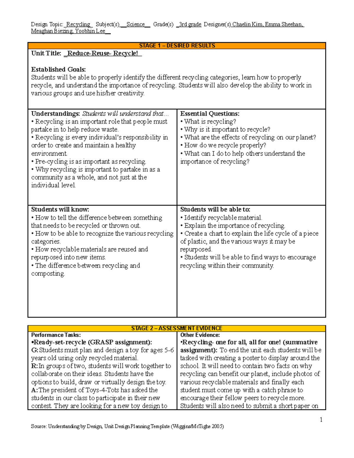 EDPI 341 Ub D and Lesson Plan - Meaghan Biezin g, Yoobhin Lee __ STAGE
