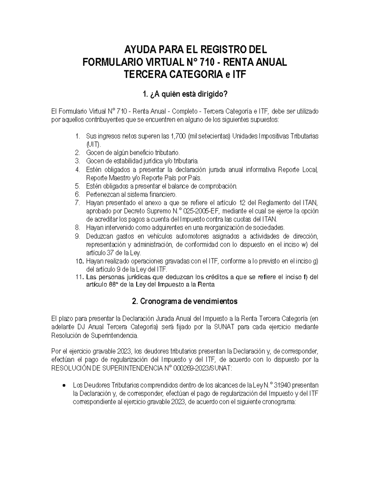 Ayuda FV 0710 completo - AYUDA PARA EL REGISTRO DEL FORMULARIO VIRTUAL ...